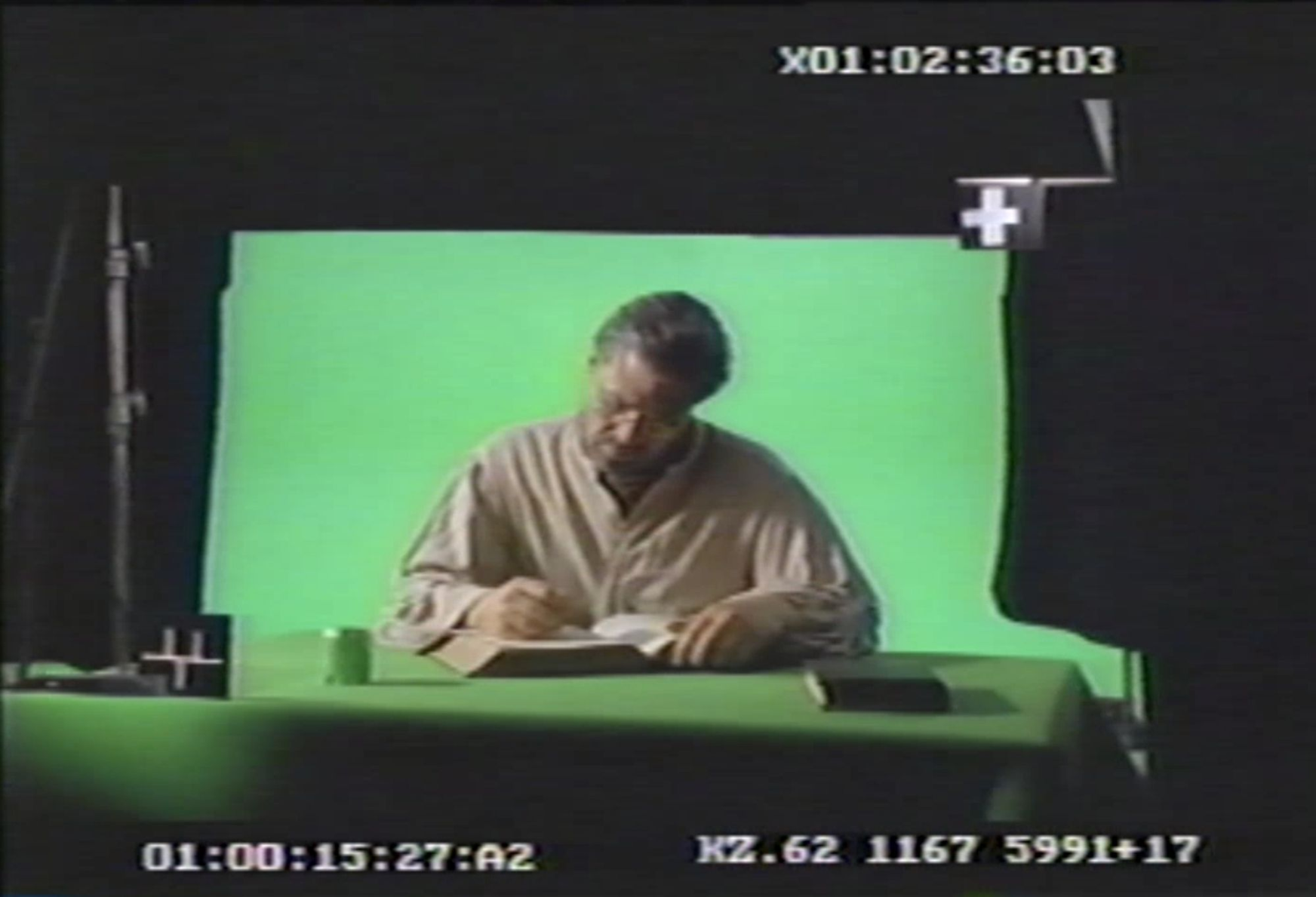 Greenscreen footage of Atrus from Myst.