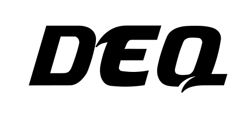 The text "DEQ" (i.e. "DEC" with the last letter changed to "Q" as a nod to Compaq) in the Compaq logo font.