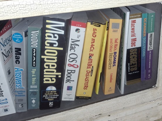 * Voodoo Mac Tips & Ticks, 2nd ed.
* Mactopia
* Mac OS 8 Book
* Sad Macs, Bombs and Other Disasters, 3rd ed.
* Sad Macs, Bombs and Other Disasters, 2nd ed.
* Macworld Mac Secrets
* Scanner Solutions
* Photoshop 5.5 for Windows & Macintosh: Visual Quickstart Guide