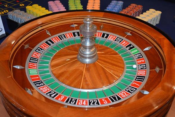 A roulette wheel